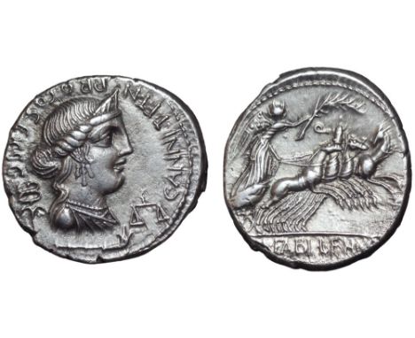 C. Annius T. f. T. n. and L. Fabius Hispaniensis AR Denarius. North Italy and Spain, 82-81 BC. C•ANNI•T•F•T•N•V•PRO• COS•EX•S