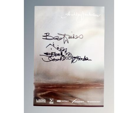 An Ashley Jackson signed programme with personal sketch from his exhibition 'Paintings in the Open Air' at the Laing Art Gall