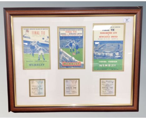 A Newcastle United Football Club montage celebrating the club's Wembley F.A. Cup Final appearances in 1951, 1952 &amp; 1955, 