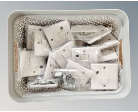 A Curver caddy containing 20 fused switches.