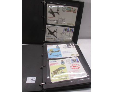 Two folders of R.A.F and aircraft related first day covers and postcards. 
