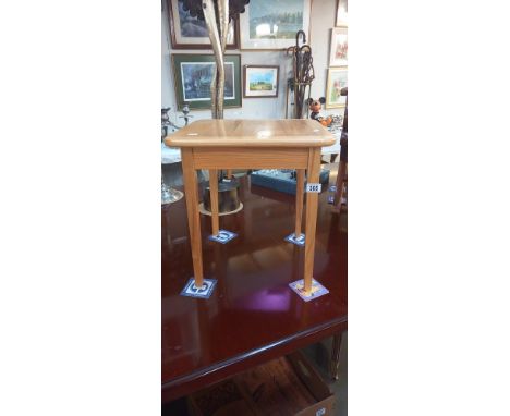 A light oak side table COLLECT ONLY45cm x 45cm x 48 cm tall.In good clean condition.