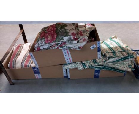 3 boxes of curtains 