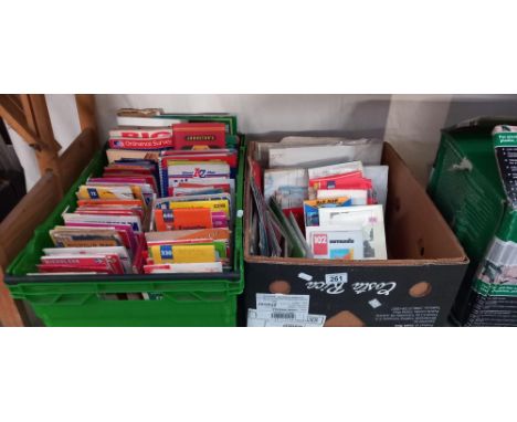2 boxes of vintage maps 