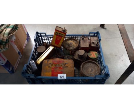 A quantity of vintage tins including tobacco, players,  etc 