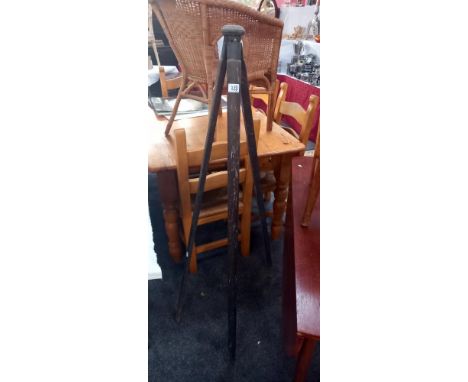 A vintage wooden theodolite tripod COLLECT ONLY 