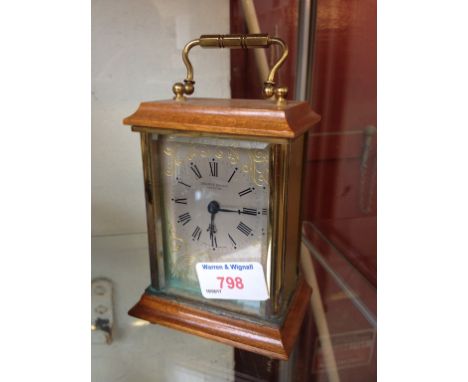 A BATTERY GEORGE BANKS CARRIAGE CLOCK C