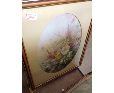 A PAIR OF FLORAL PRINTS T5