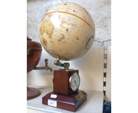 GLOBE WITH BAROMETER STAND 40CM      N5