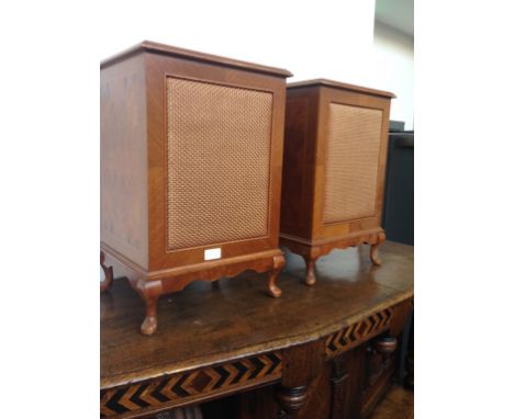 A PAIR  OF SPEAKER CABINETS  W36CM H53CM D30CM