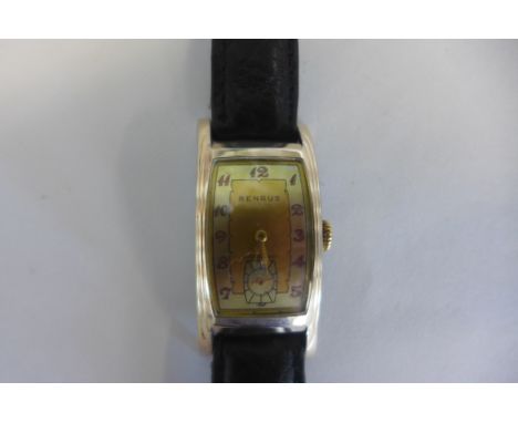 A Beurus 17 jewel ladies manual wind wristwatch, circa 1950, 24mm wide including button, in good condition, running 