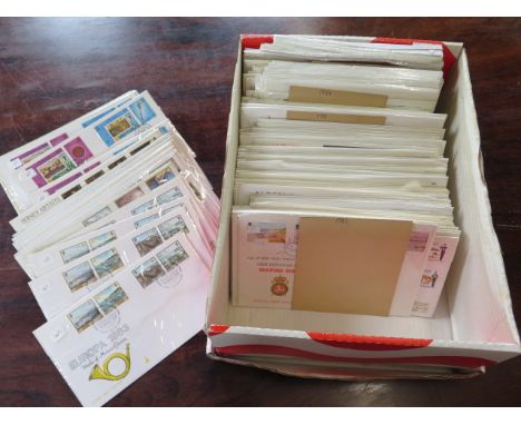 A collection of 1980's Channel Islands First Day Covers with range of cancellations - light duplication 