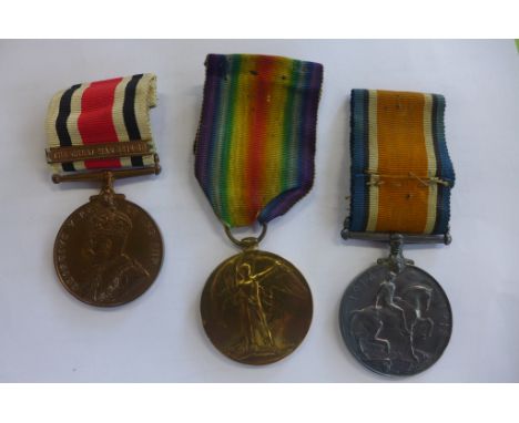 Two WWI medals to Pte A W Hayden North N R and a Special Constabulary medal to Arthur W Jones with Great war 1914-18 bar 