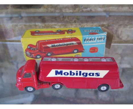 A Corgi Toys Mobil gas major tanker, with box, some losses to box, slight wear to tanker 