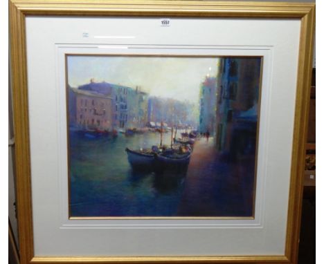 Norman Smith (b.1949), Canal de Noal, Venice, pastel, signed, 54cm x 62cm. DDS