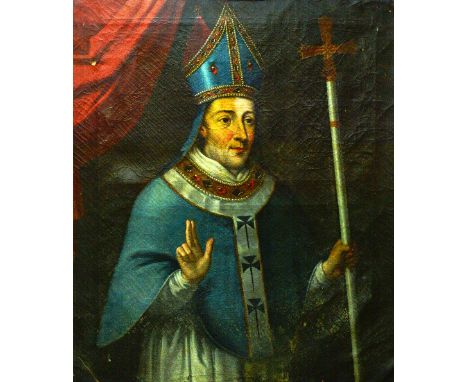 English School (18th/19th century), Portrait of Henry Chichely, Archbishop of Canterbury (1364-1443), oil on canvas, inscribe