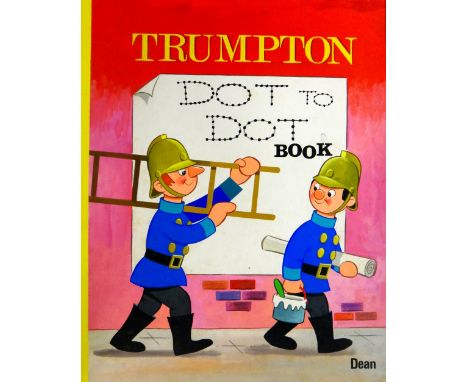 MISCELLANY - hand-coloured original artworks for the covers of Trumpton Dot to Dot Book, & Trumpton Painting Book (ca. 1960s)