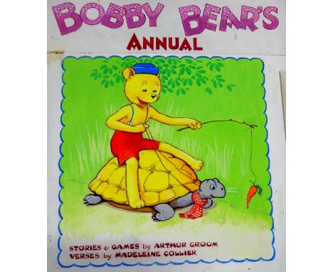 BOBBY BEAR ANNUAL (1953) - a considerable quantity of original artwork for this yearly publication, including title page, end