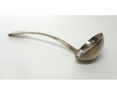 A George IV silver fiddle pattern soup ladle, London 1826, weight 243 gms.