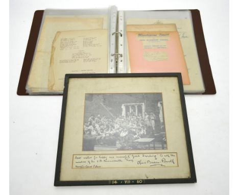An album of signed photographs and other ephemera - prominent personages including cover to Lady Georgina Curzon from William