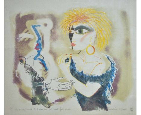 Frederic Pierre (b. 1951) - 'So it may mean I'll never kiss this sweet face again', ltd ed 2/9 lithograph, pencil signed and 