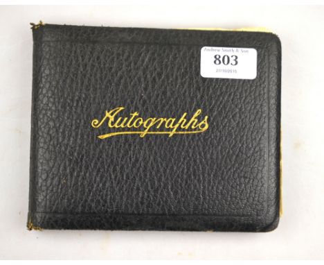 An interesting WWI & WWII period part completed illustrated autograph album, relating to H.M.Y. Medusa II, contents include p