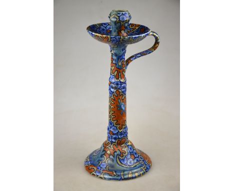 Bursley ware 'Benares' tall candlestick, 36.5 cm high Condition Report No damage