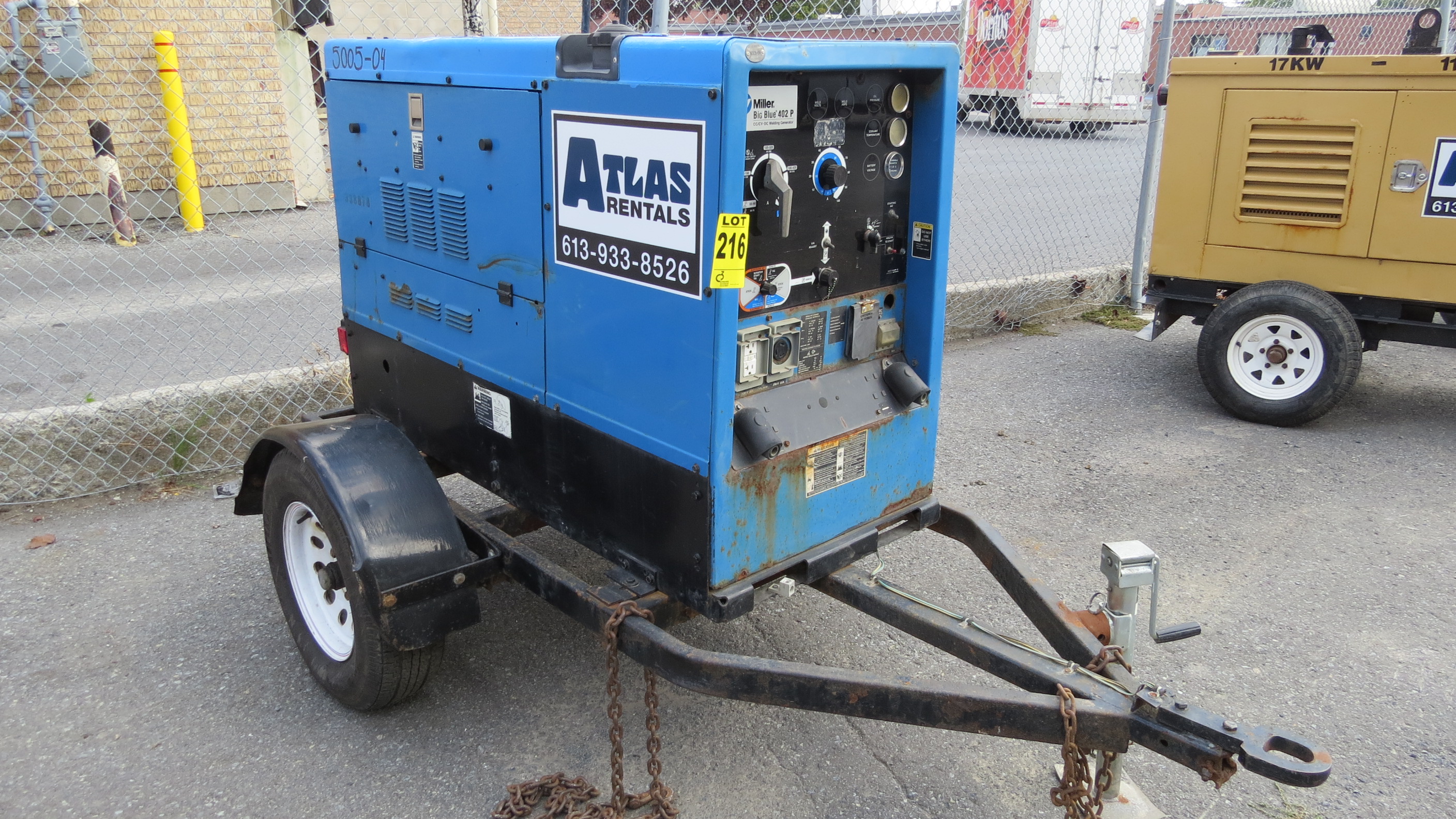 Miller Welder Trailer 120/240V Diesel 3804 Hours