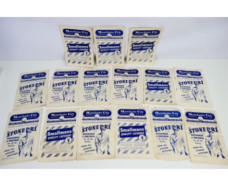 Manchester City Football Club - Fifteen home programmes  1950, 1951, 1952 and 1953. [W]