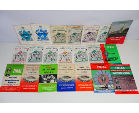 Rugby League Programmes, Good selection of Challenge Cup Finals and Semi Finals 1957 to 1970 plus 1960 World Cup programmes (