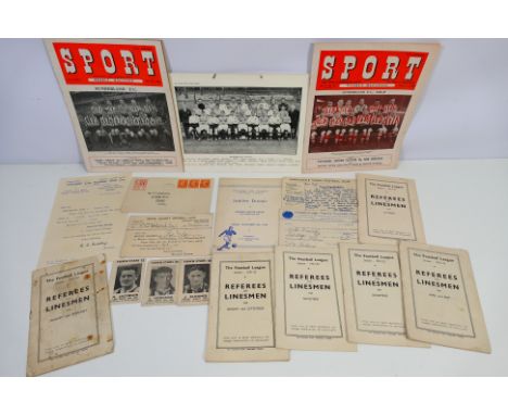 Football Collectables, Includes Southend Jubilee dinner menu 1948, Rangers 1933/4 team picture, Scarce Grimsby Town player ca