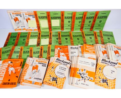 101, Football Programmes, Blackpool FC Home programmes 1960s, large collection circa 100, includes some handbooks (1) Good