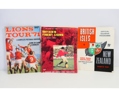 Rugby Union Programmes, British Lions 1971, publications Lions Tour 71 a complete pictorial souvenir, Britain’s finest Lions 