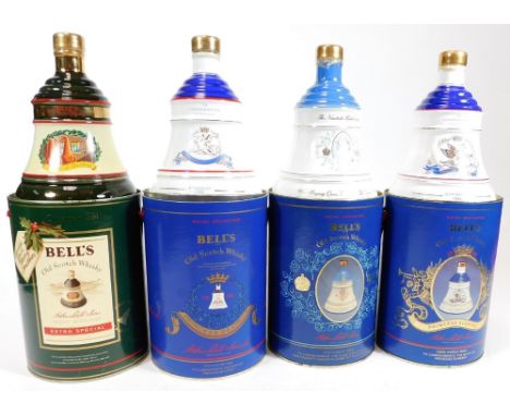 Four Wade Bells Scotch whisky spirit barrels, to include Princess Eugenie, 82cm, etc.  (4, with contents)