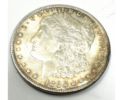 1886 morgan one dollar coin high grade