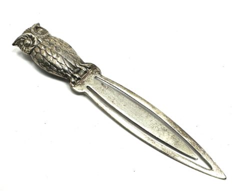 Vintage silver owl page marker