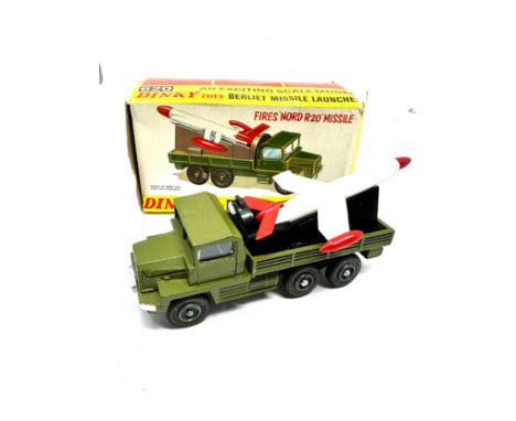 Vintage Dinky 620 Berliet Missile Launcher with Box &amp; Rocket