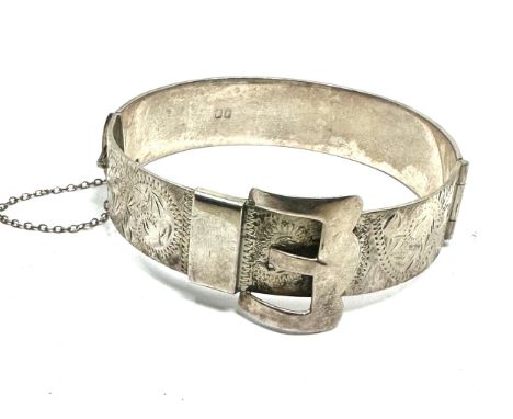 Vintage Irish silver buckle bangle weight 40g