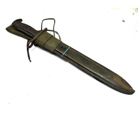 WW2 American bayonet &amp; scabbard blade marked a.f.h us 1942