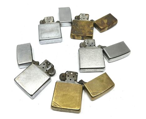 5 Vintage Zippo lighters