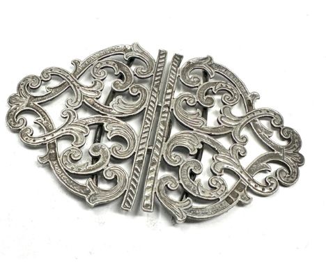 Vintage silver nurses buckle london silver hallmarks