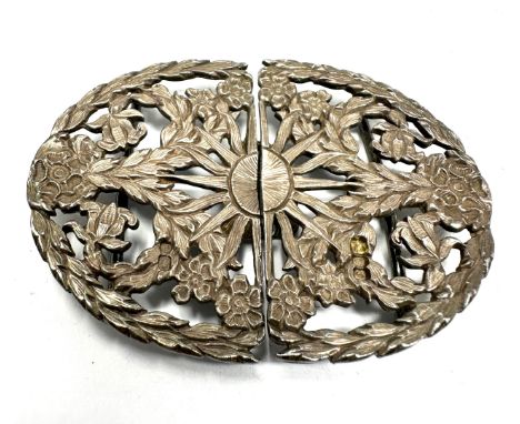 Vintage silver nurses buckle london silver hallmarks