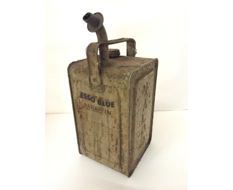 A VINTAGE ESSO BLUE PARRAFIN CAN 