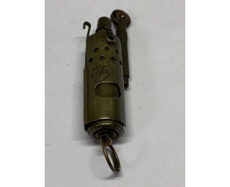 A BRASS GERMAN TRENCH ART CIGARETTE LIGHTER 