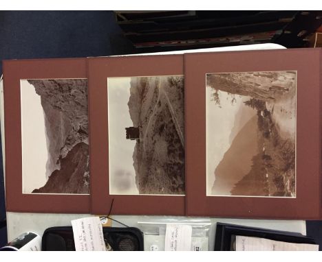 THREE SEPIA ORIGINAL PHOTOGRAPHIC PRINTS OF THE NW FRONTIER PROVINCE PAKISTAN 1910'S BY RANDOLPH BEZZANT HOLMES SIGNED ON NEG