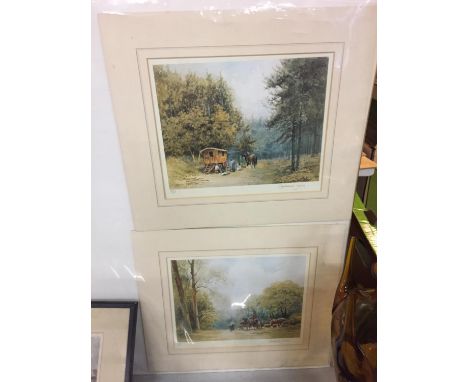 TWO MOUNTED PRINTS OF COUNTRYSIDE SCENES BY CHRISTOPHER JARVIS 