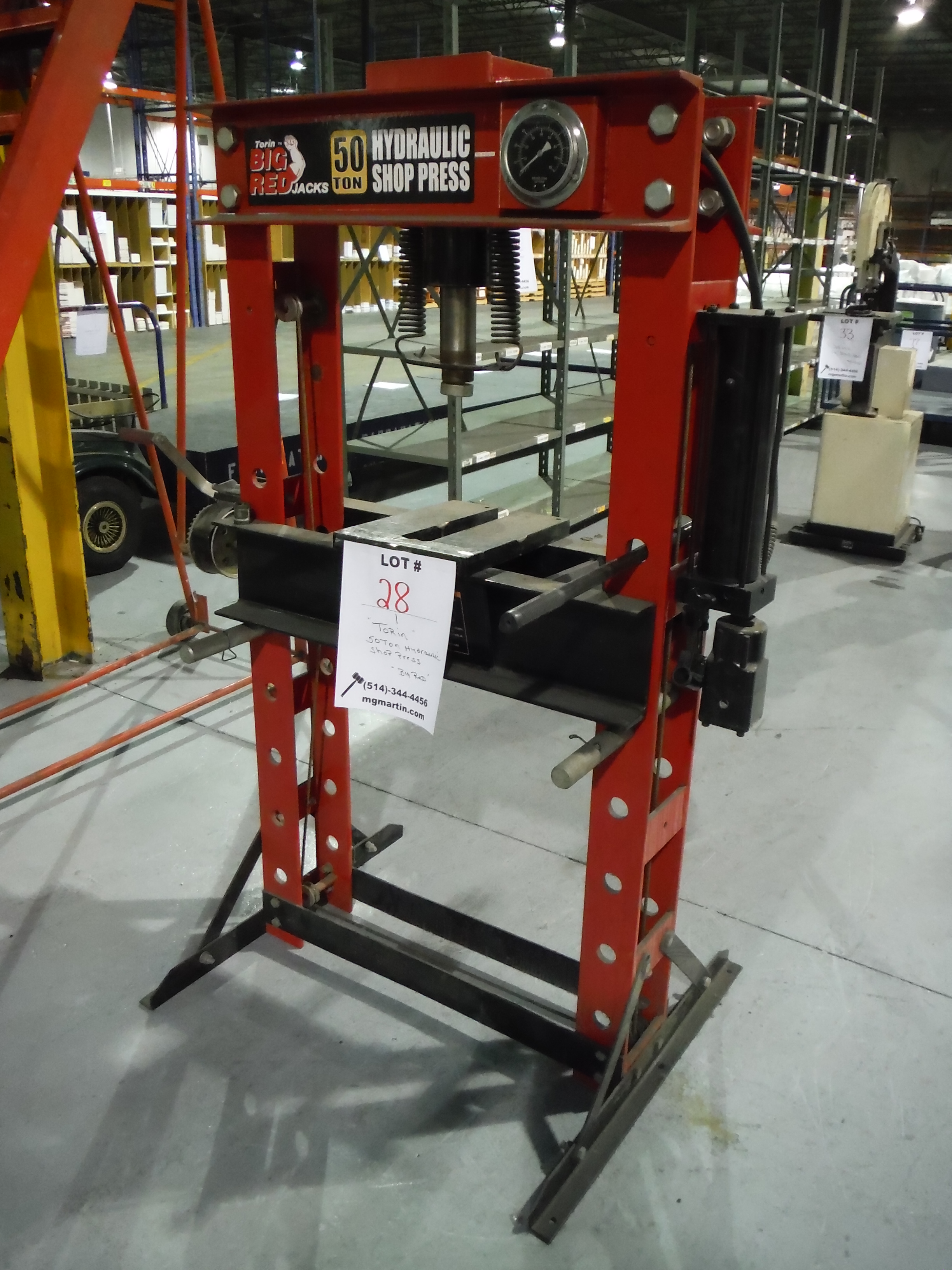 TORIN 50TON HYDRAULIC PRESS MOD BIG RED