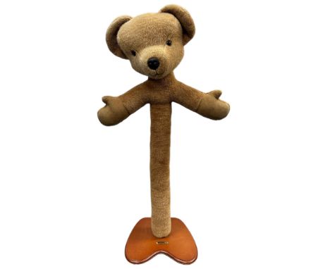 Merrythought Teddy clothes stand, exclusive to Harrods, approx. H30 inches, Merrythought label on the stand wooden base and t