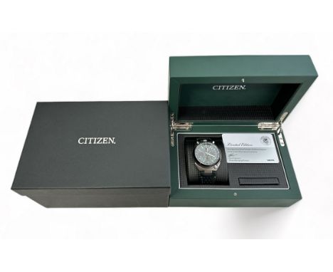 Citizen Eco-Drive Promaster Bullhead Racing Chronograph Limited Edition wristwatch, featuring a 1/5 second flyback chronograp