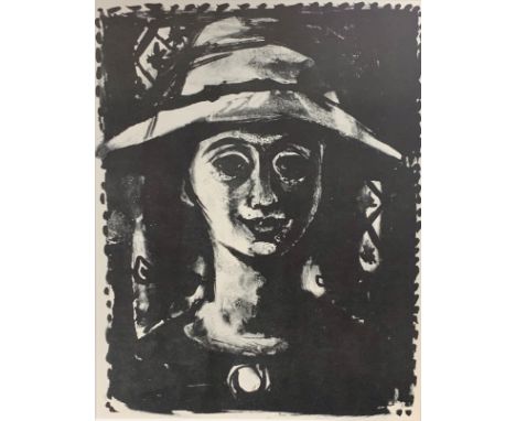 Clarke Hutton (British, 1898-1985),’ Illustration ‘ original printer’s proof (c. 1950’s). Black and white unframed print of a